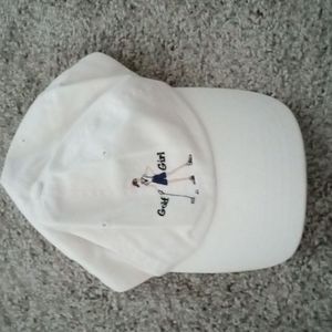 Golf girls baseball cap white.